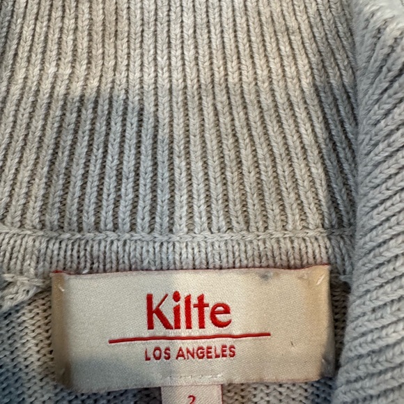 Kilte Los Angeles Gray Half-Zip Women's Sweater - Picture 4 of 9